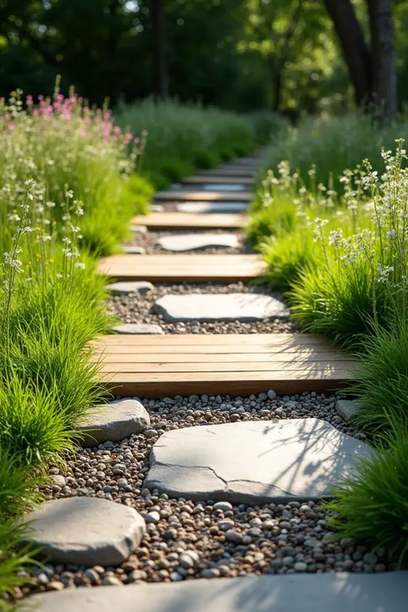 natural stone and wood harmony