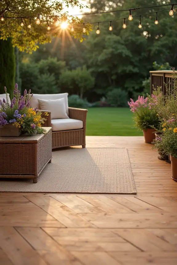 natural wood deck design