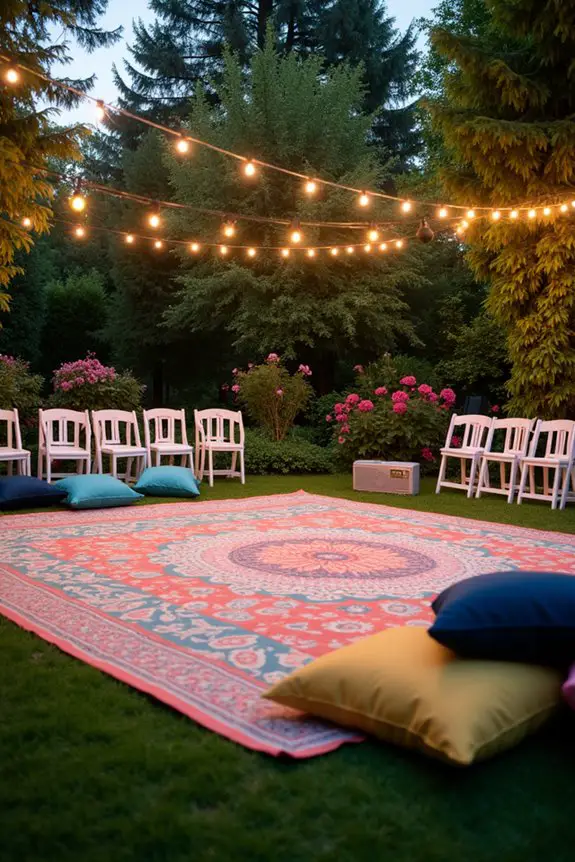 obstacle free garden dance floor