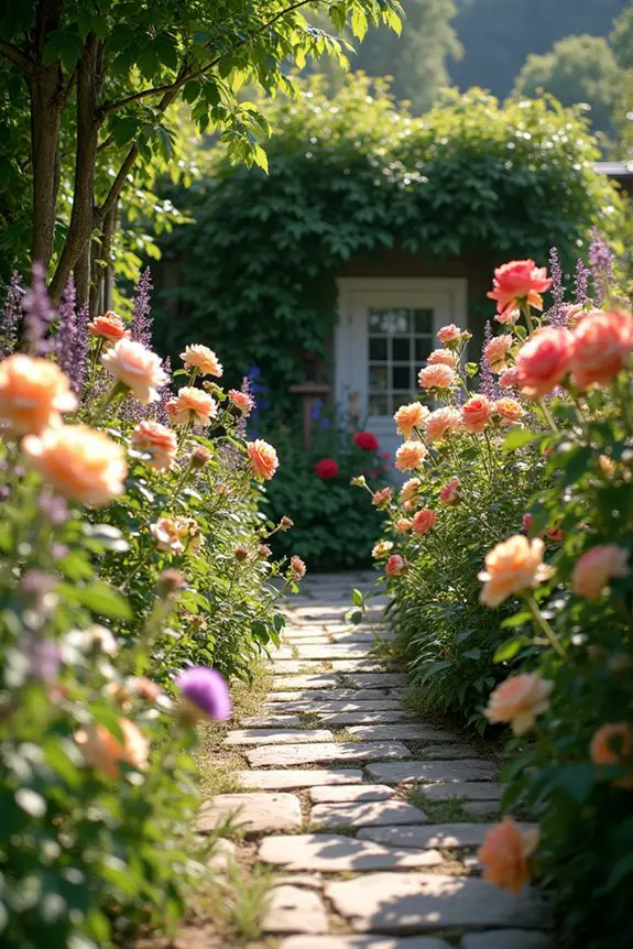 organic rose garden design