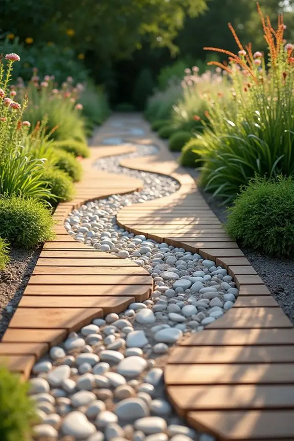 pebble path artistic design