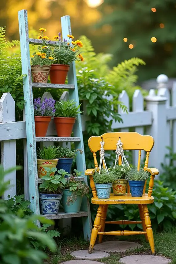 repurposed furniture adds charm