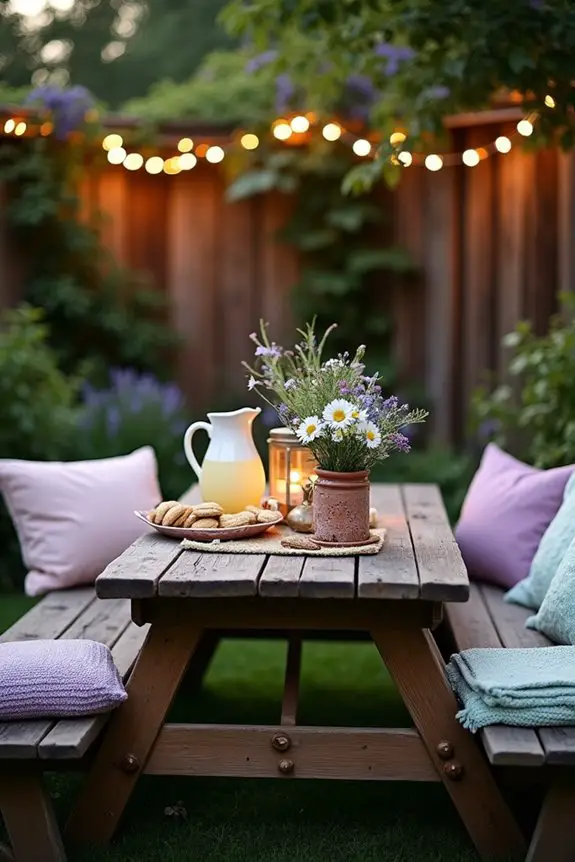 rustic garden furniture arrangements