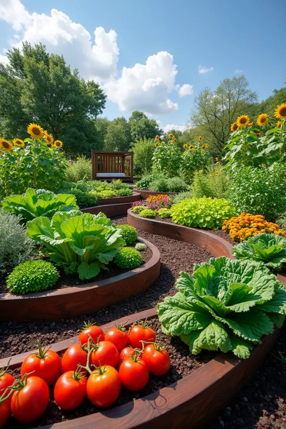 sculptural vegetable garden beds