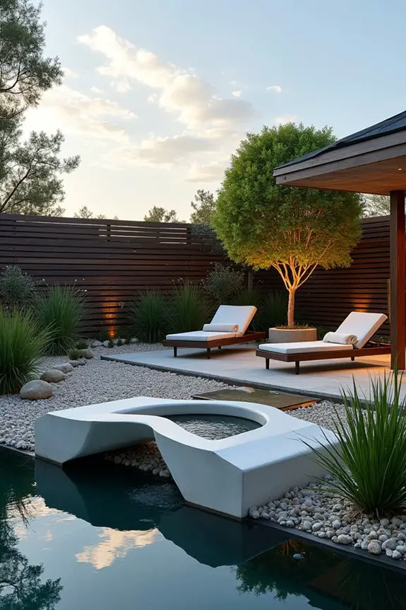 sculptural water feature elegance