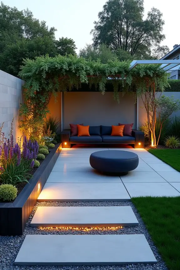 sleek geometric garden designs
