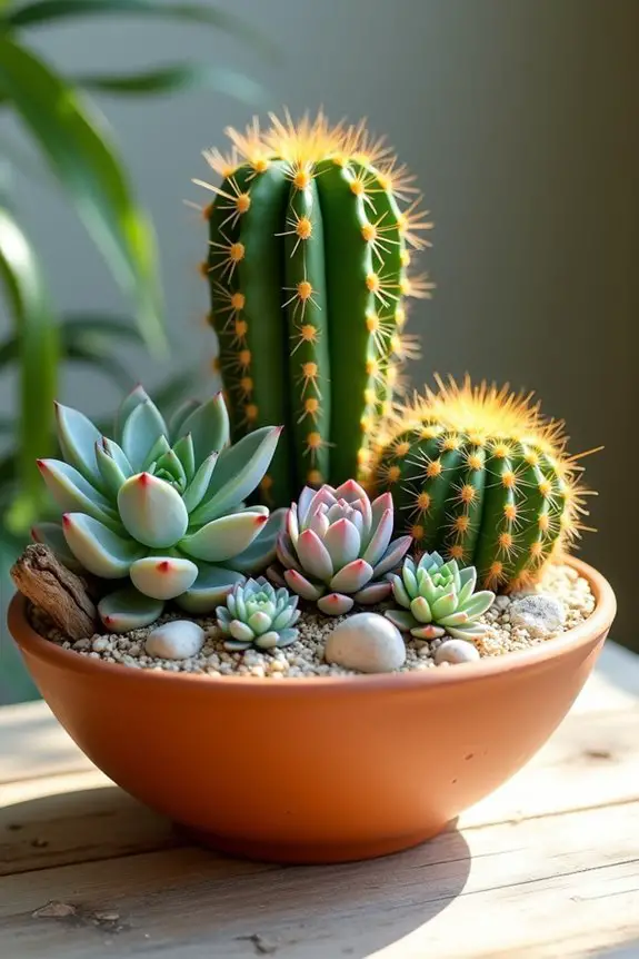 succulents and cacti arrangements