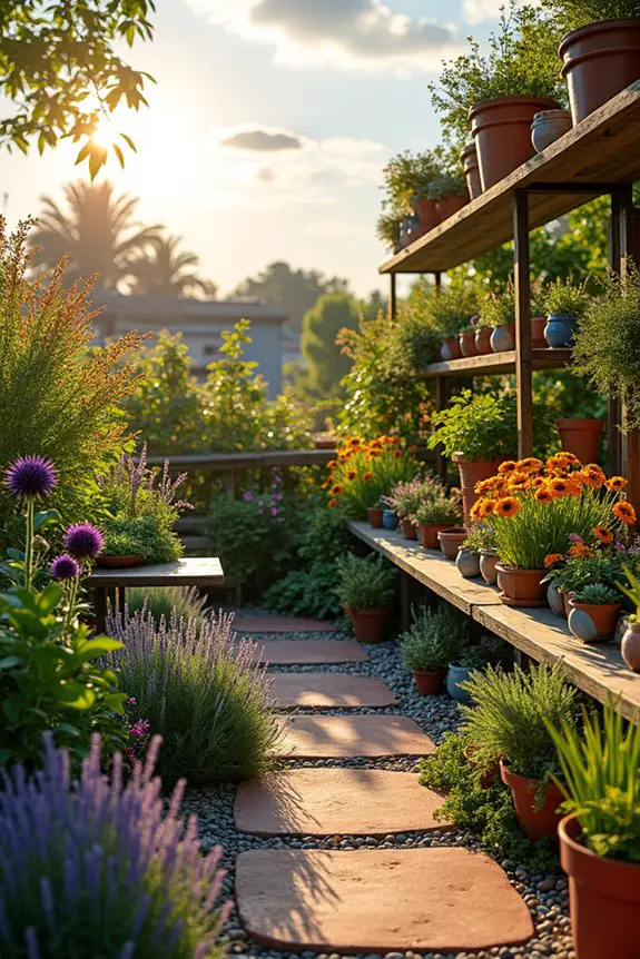 sustainable terrace garden plants