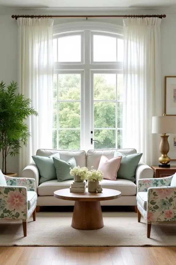 symmetrical furniture enhances tranquility