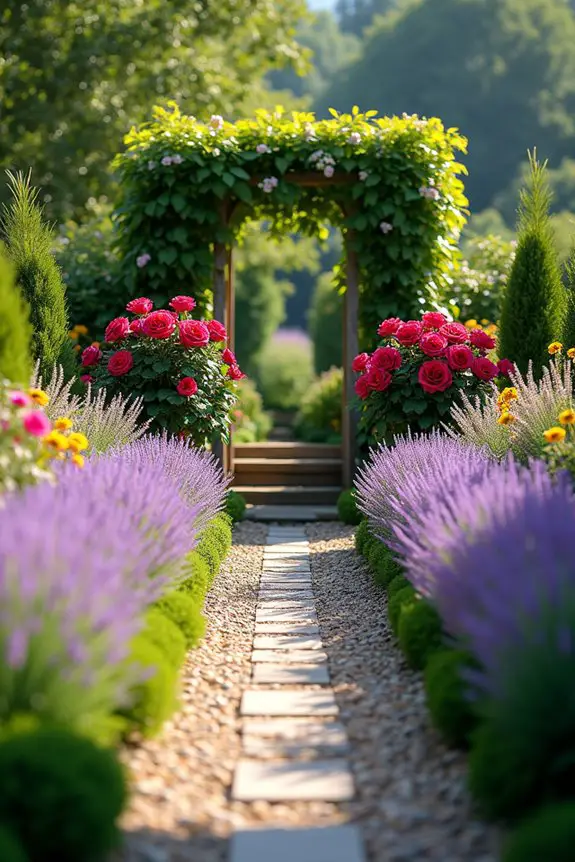 symmetrical garden planting arrangements