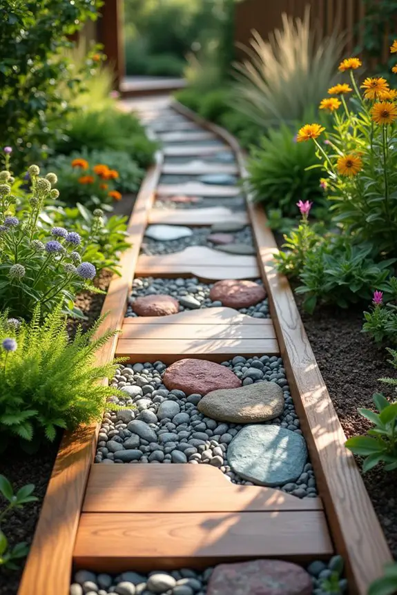 textured stone garden path