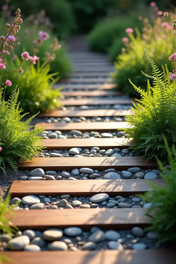 textured stones in garden paths