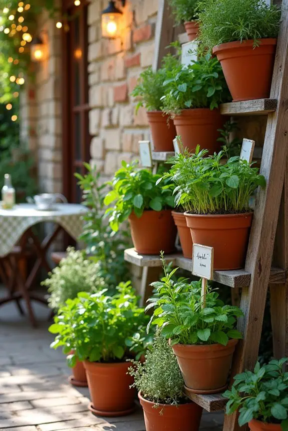 theme based vertical herb garden