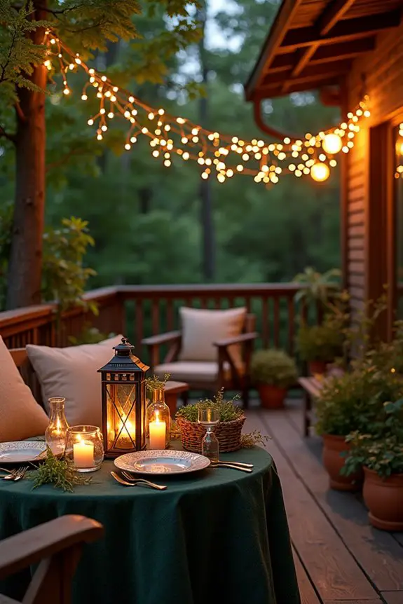 transform patio with fairy lights
