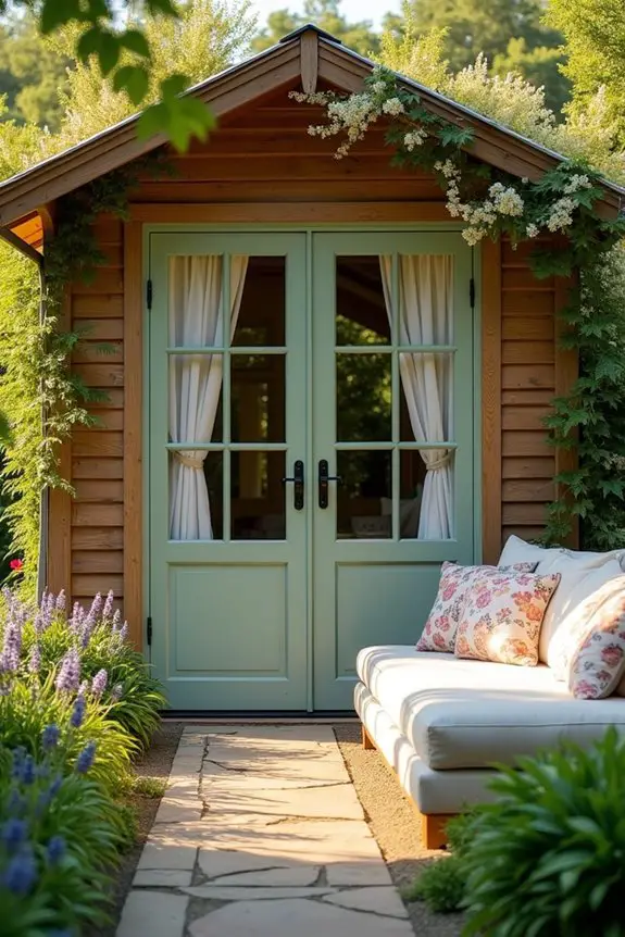 transom windows enhance shed aesthetics