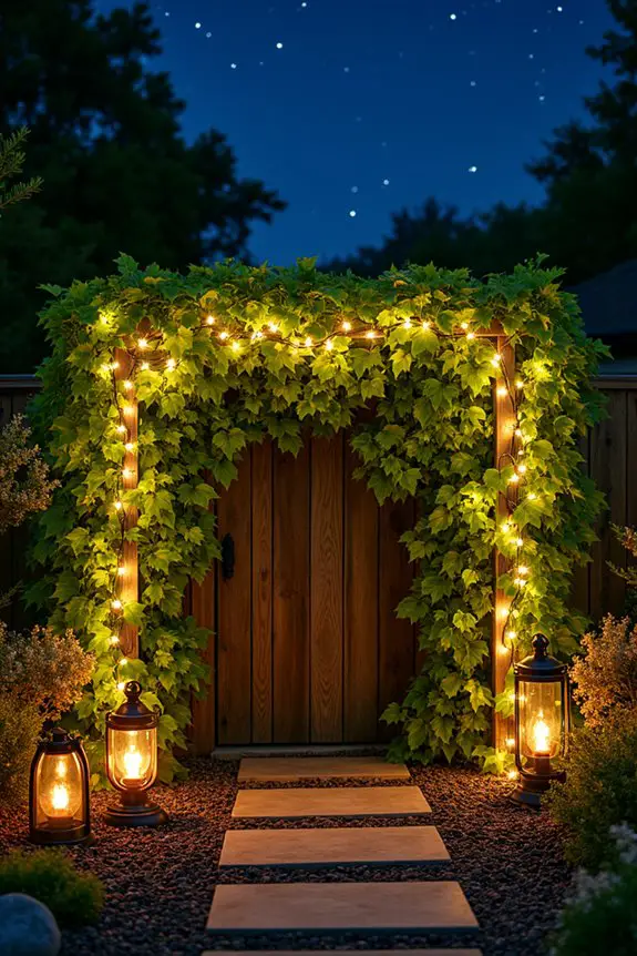 vertical garden lighting ideas