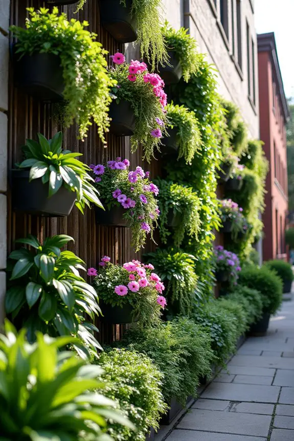 vertical garden plant arrangement