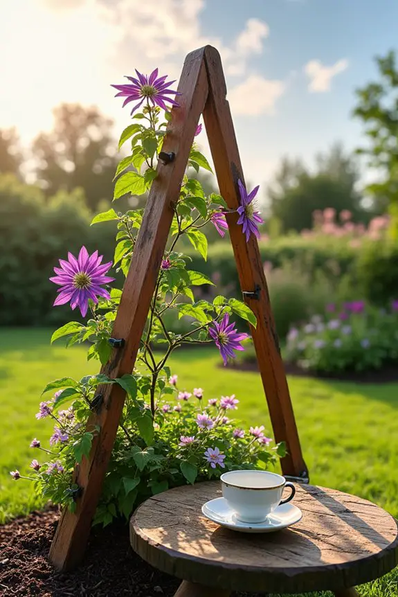 vertical garden trellis creation