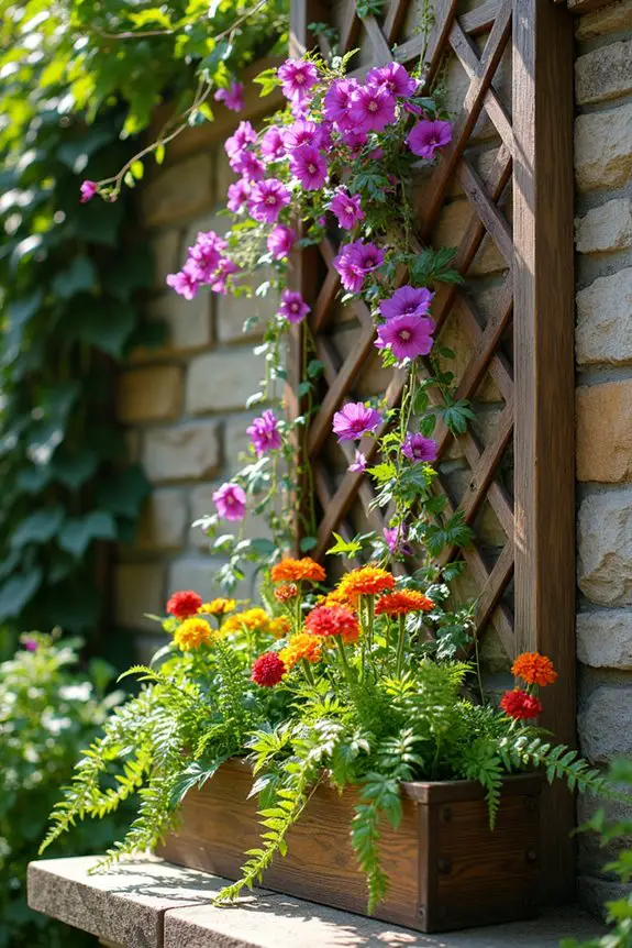 vertical gardening with trellises