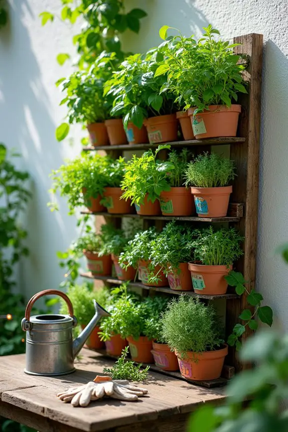vertical herb garden creation