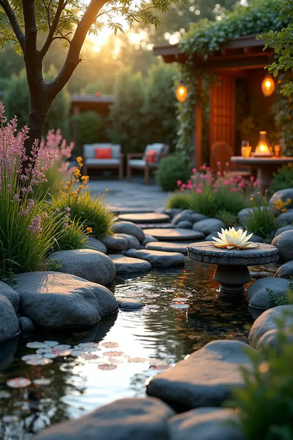 water feature garden tranquility