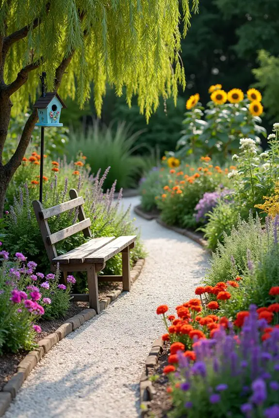 whimsical intertwined garden pathways