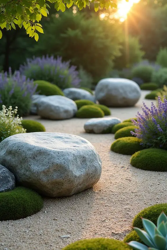 zen garden rock formations