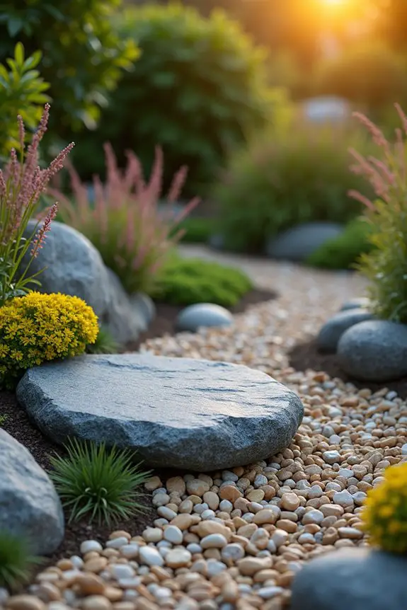 artful rock garden arrangement