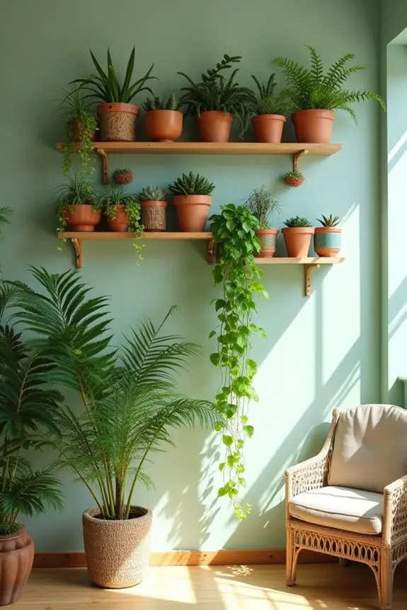 botanical wall art creation