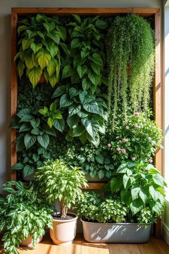 cascading plants create vibrancy