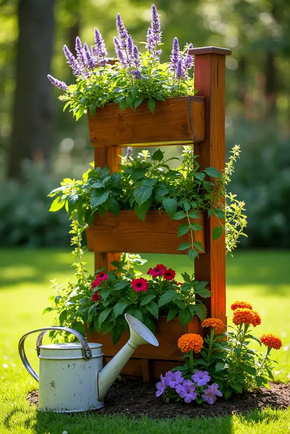 cedar vertical planter elegance