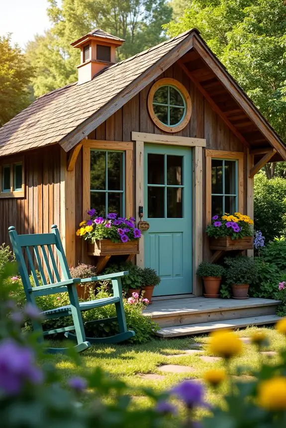 charming architectural shed features