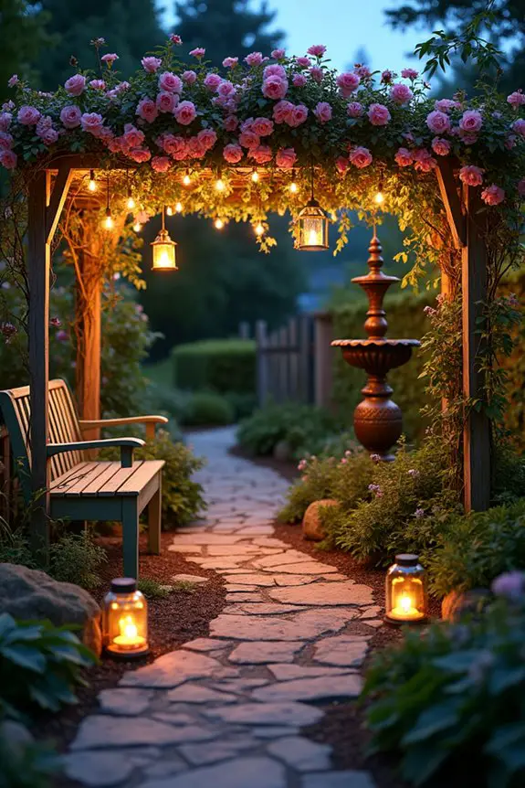 charming cottage garden lighting