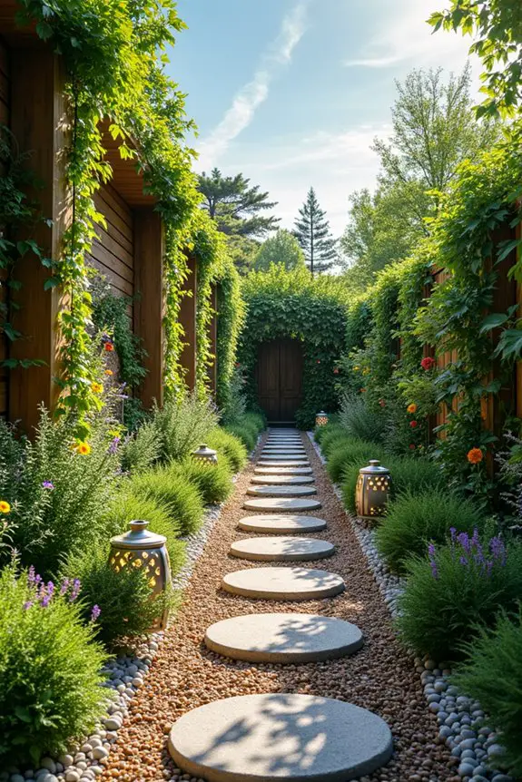 charming pathways enhance gardens