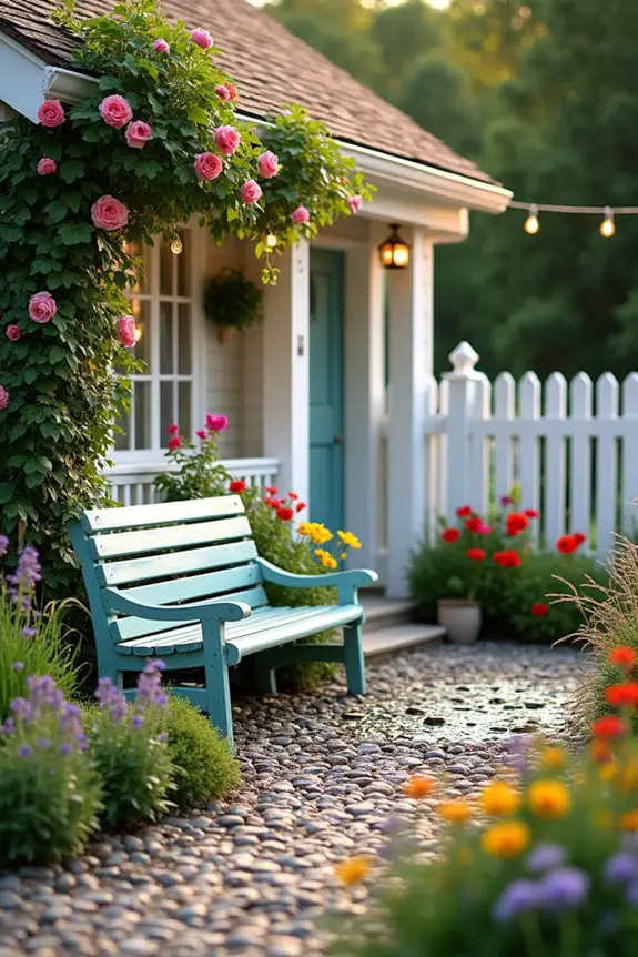 charming picket fence garden