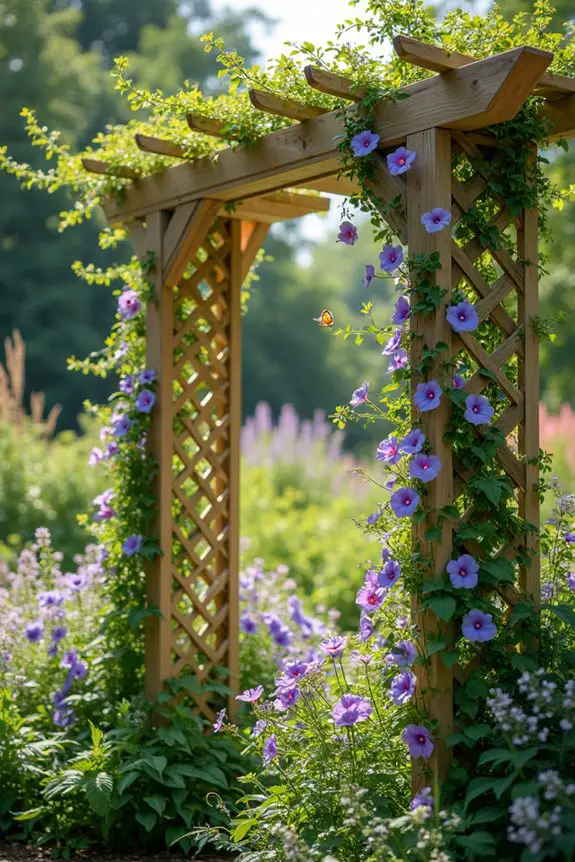 climbing plants enhance trellis beauty