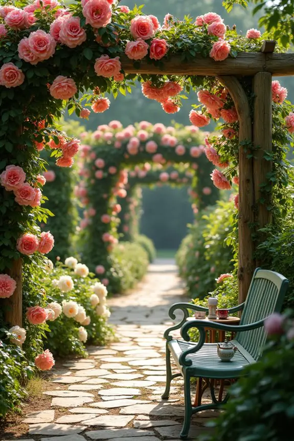 climbing roses create elegance
