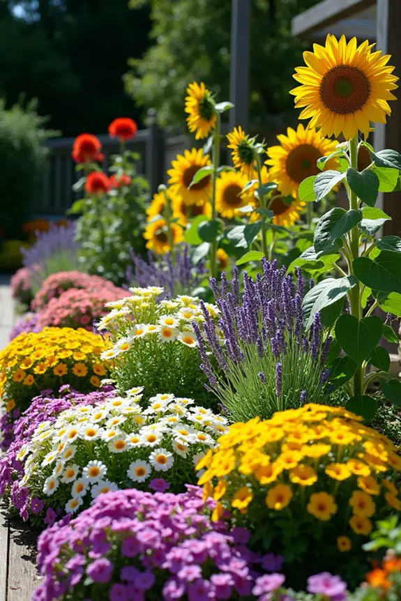 colorful flower bed magic