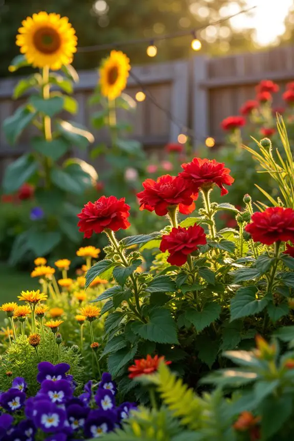 colorful garden flower arrangements