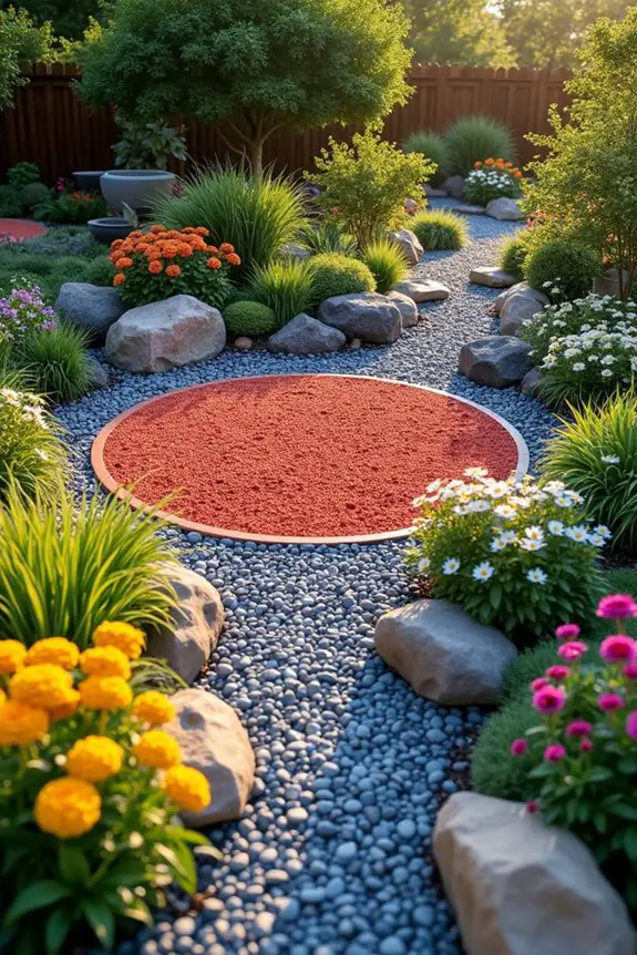 colorful gravel garden designs