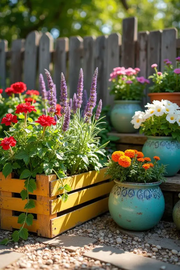 colorful plant container creativity