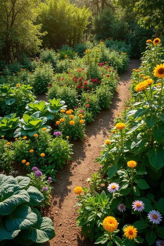 colorful vegetable garden design