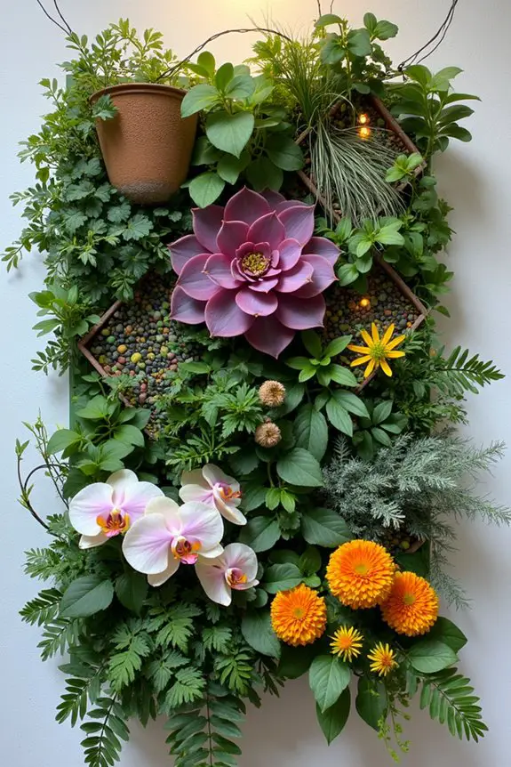 colorful vertical garden design
