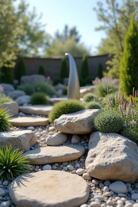 contemporary rock garden design