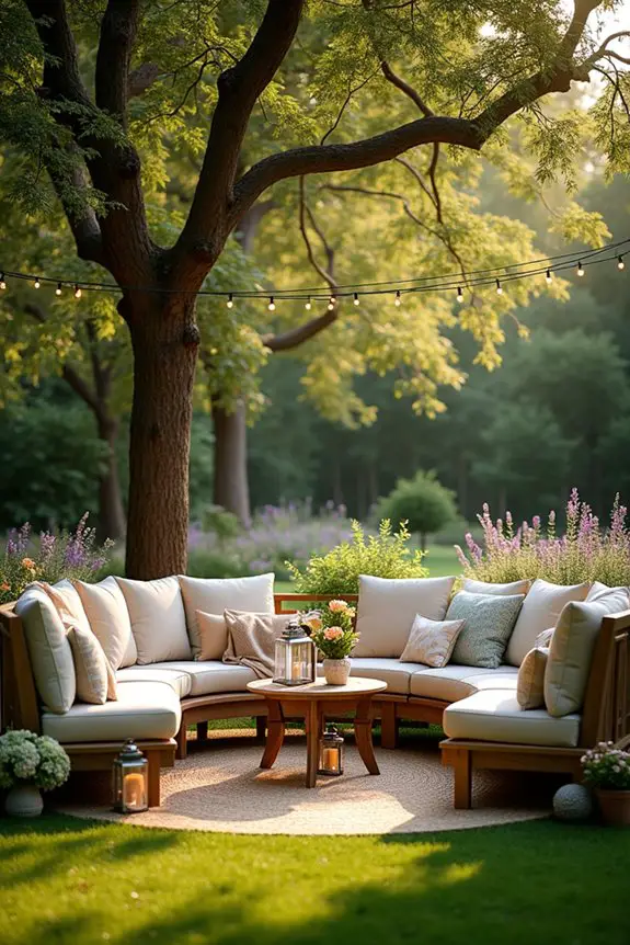 cozy functional garden seating