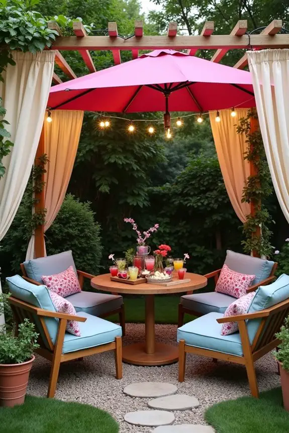 cozy garden bar layout