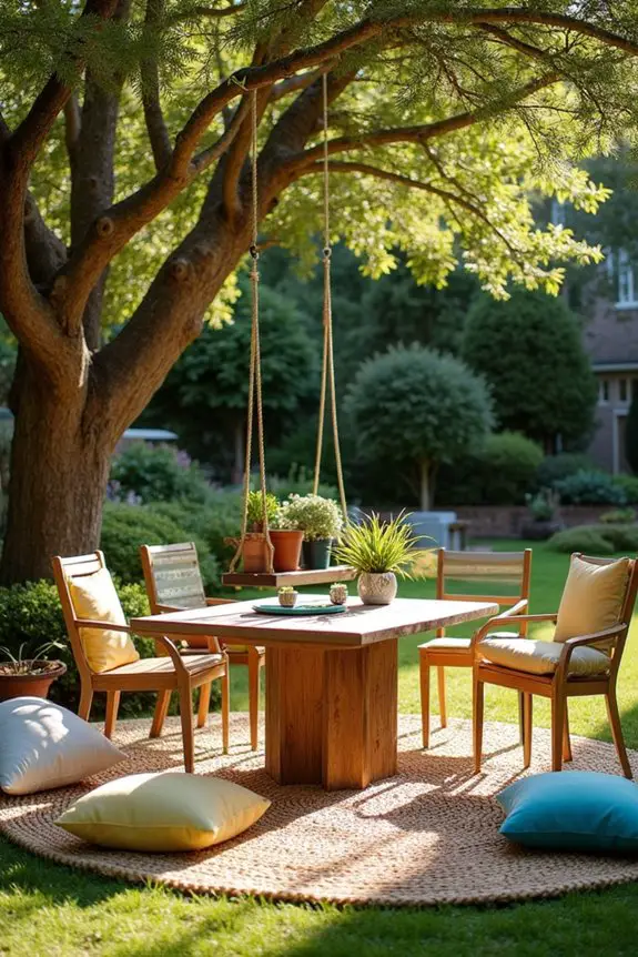 cozy garden furniture arrangement
