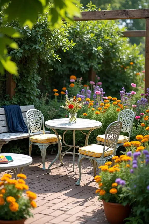 cozy garden furniture arrangement