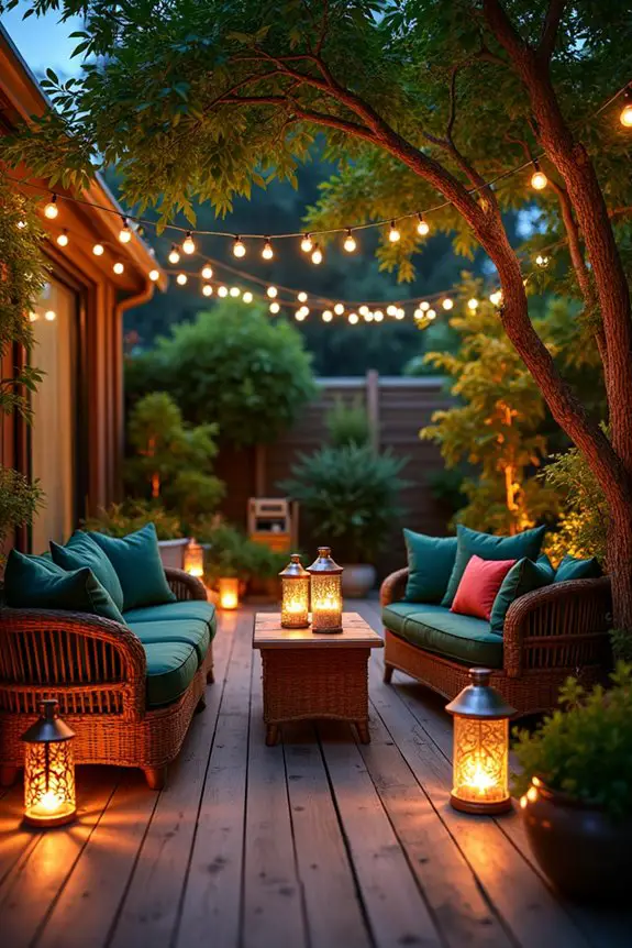 cozy patio mood lighting
