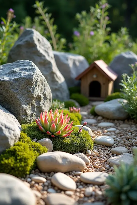 cozy plants and rocks